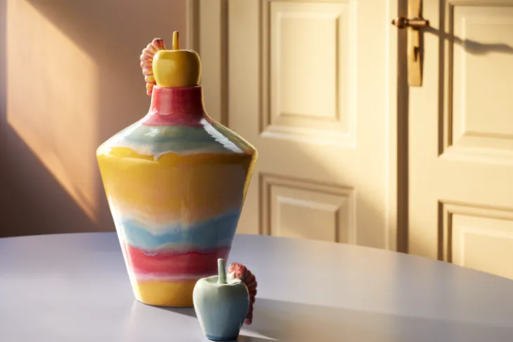 med æble Vase H39 cm